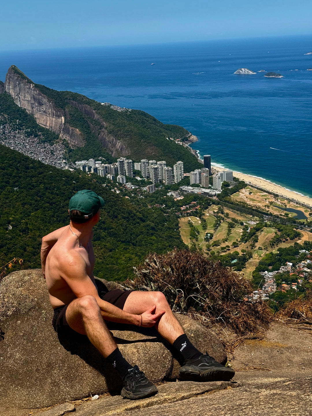 Eddie Eleksis Nine Realms author on a hill in Rio De Janeiro