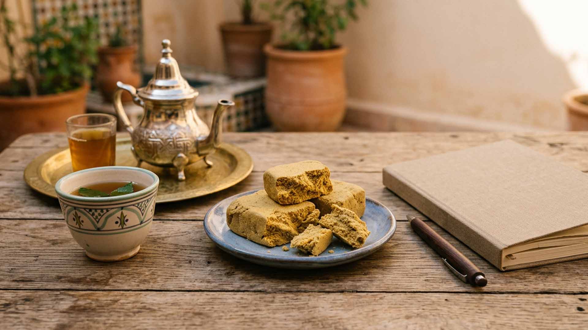 Morceau de Ketama Hash CBD France effrité prêt pour l infusion