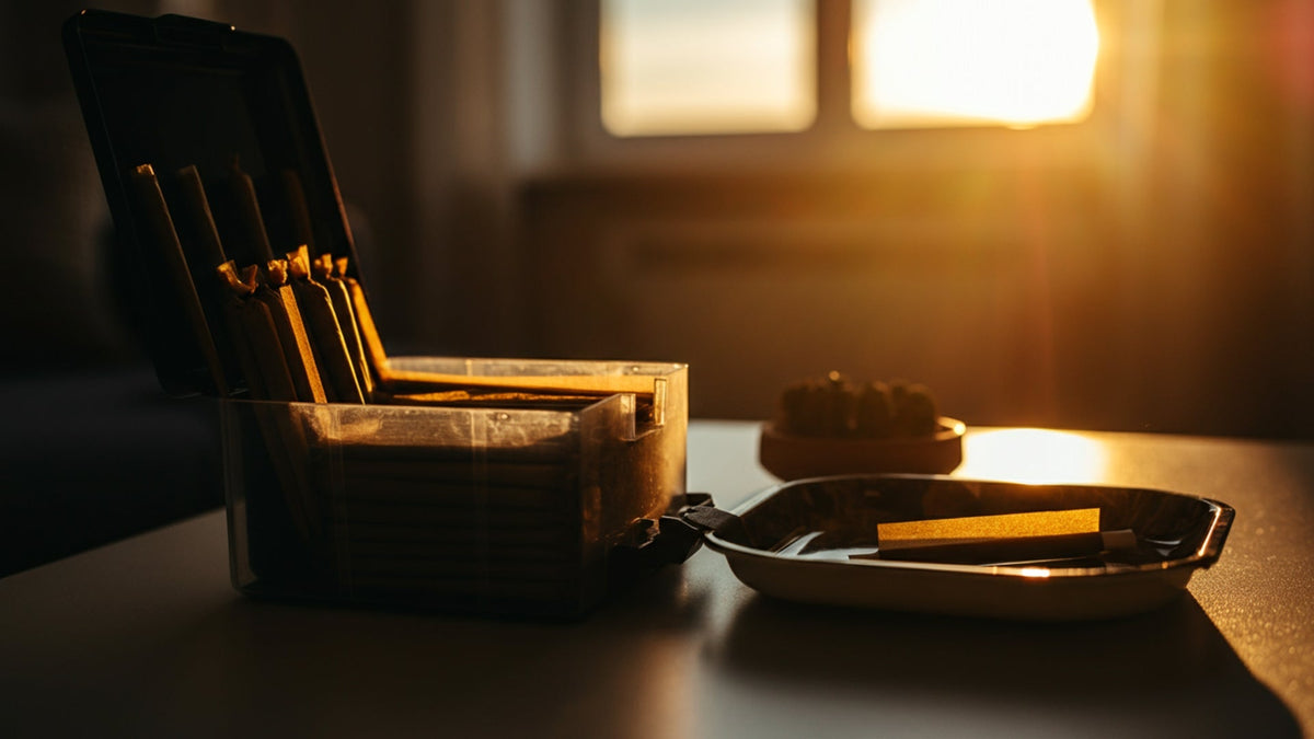 different types of nine realms papers for joints on a table