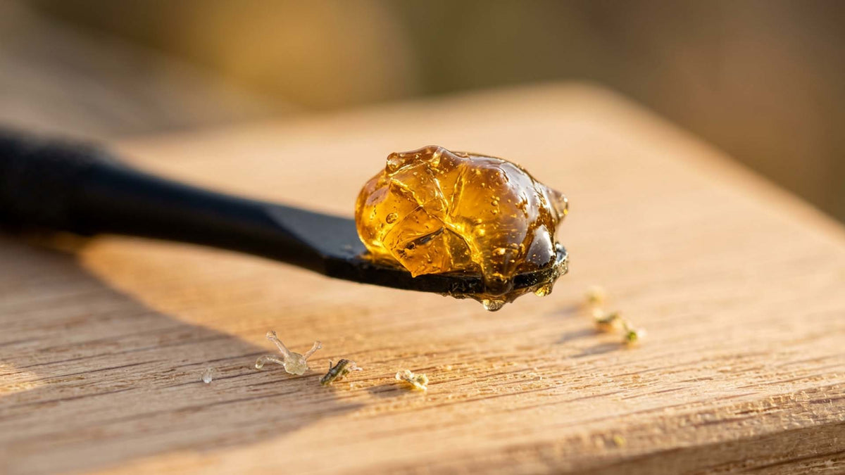 Nine Realms Cannabis Wax with T9HC on a metal stick