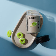 Nine Realms LIGHT T9HC Edibles on a tray