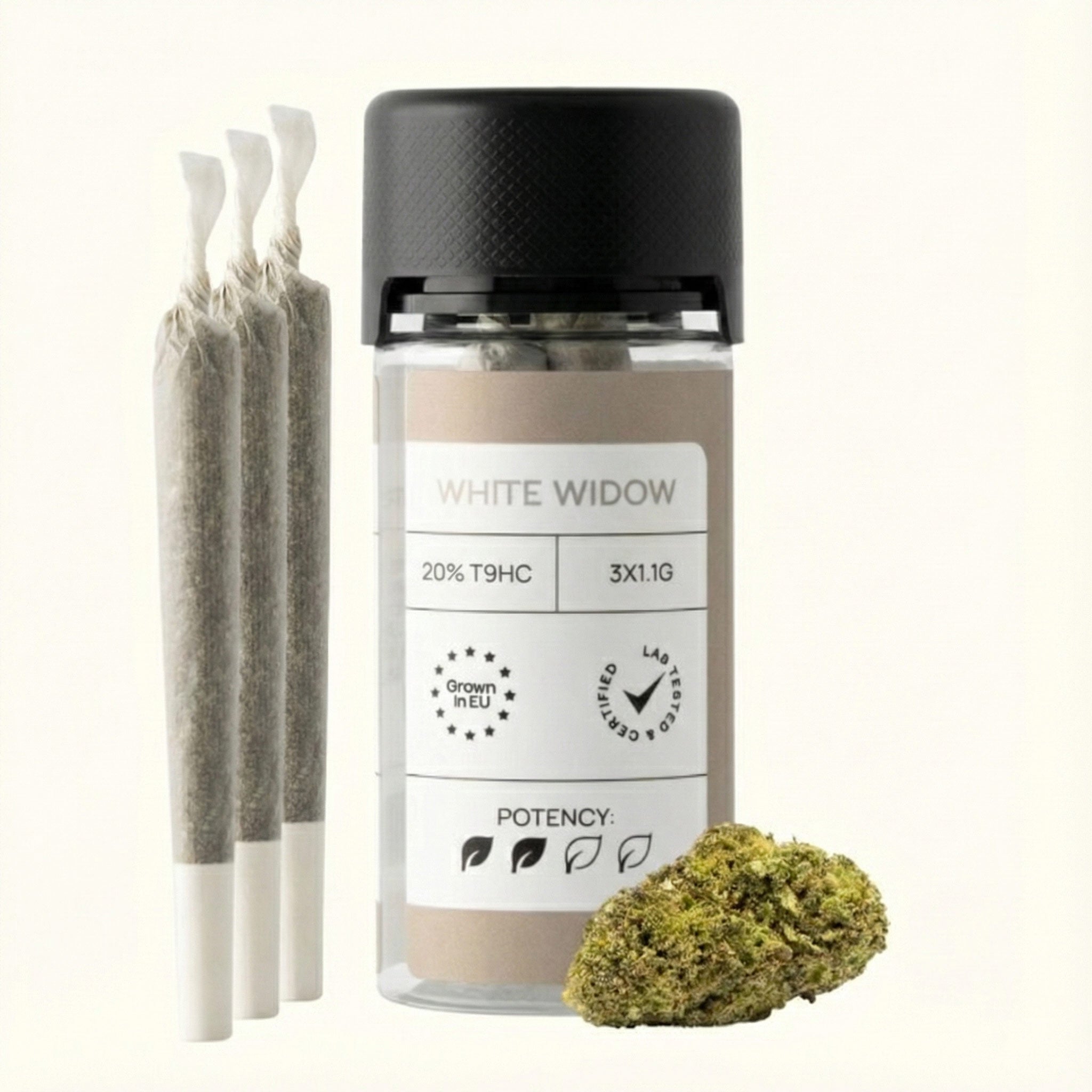 Nine Realms LIGHT Pre Rolls White Widow 3pcs