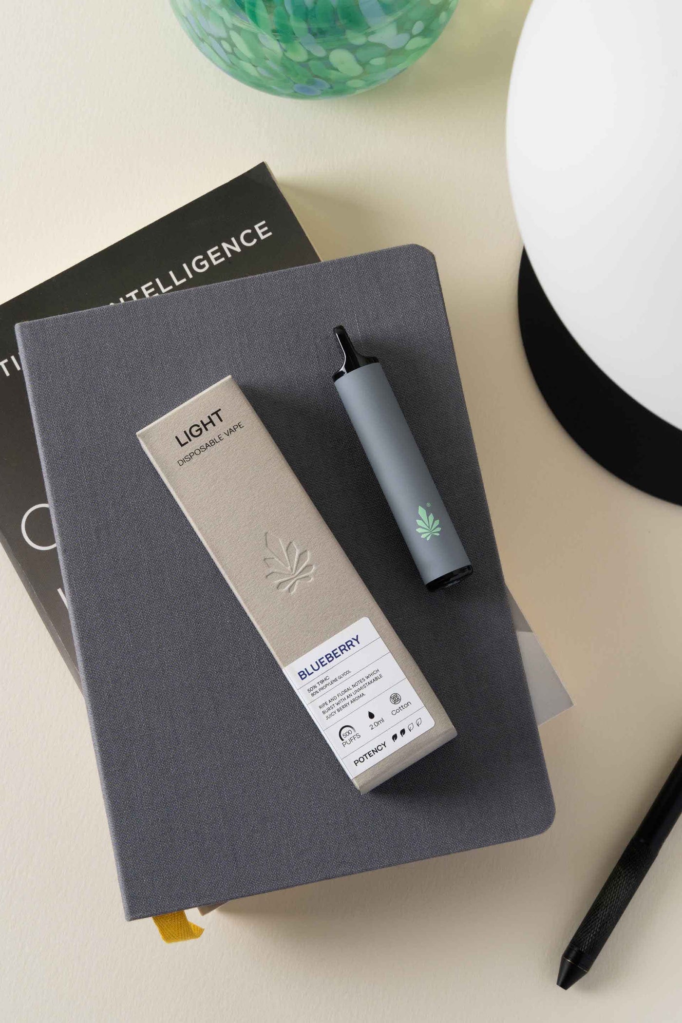 Nine Realms LIGHT vape blueberry and books