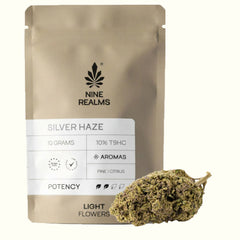 Nine Realms Silver Haze T9HC Flower 10 grams with bud
