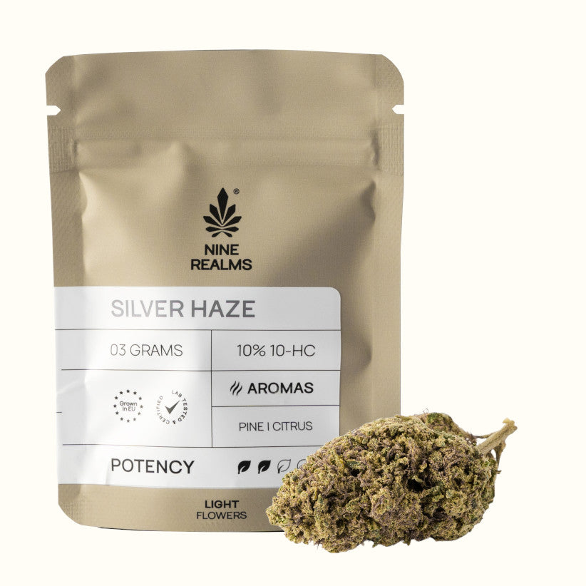 Nine Realms Silver Haze 10-OH-HHC Flower 3grams with bud