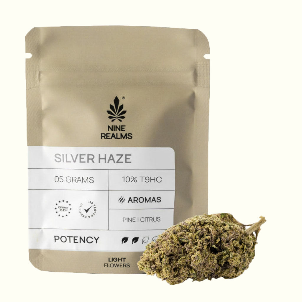Nine Realms Silver Haze T9HC Flower 5 grams with bud